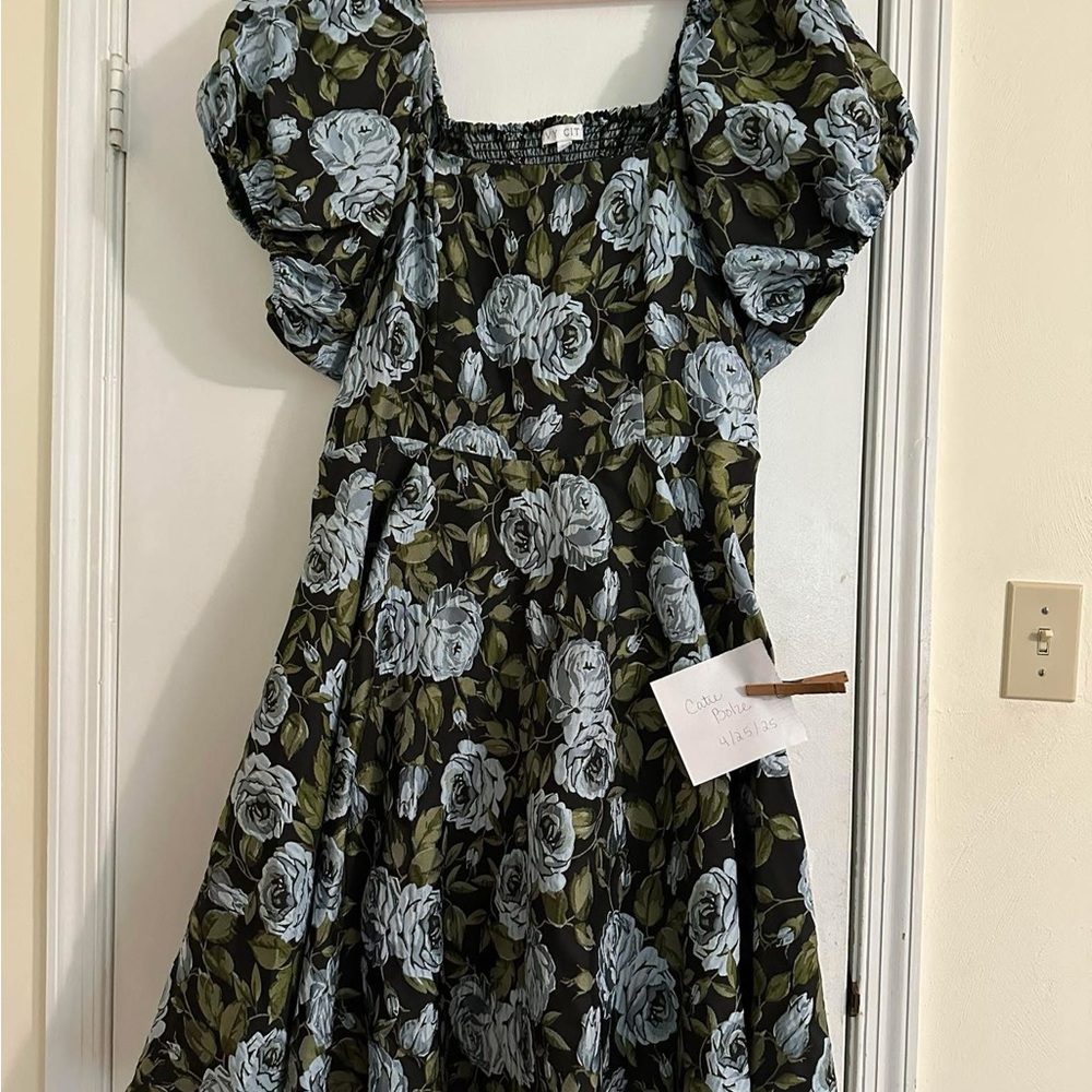 Ivy City Co Nola Floral Puff Sleeve Dress